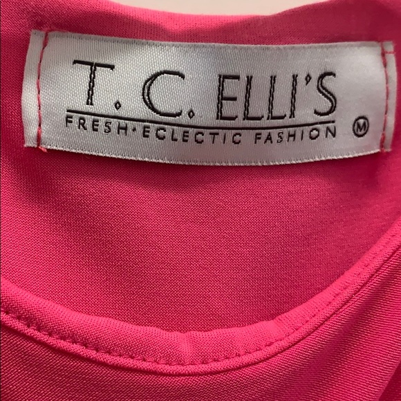 Hot Pink Dress With Colorful Tassels - Picture 4 of 6